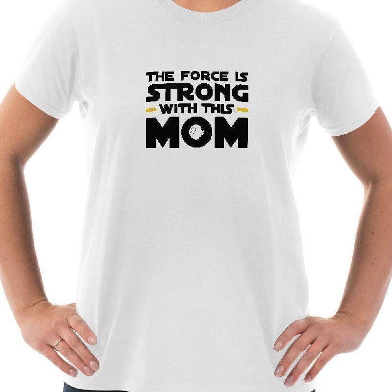 The Force is Strong with this Mom - Bella + Canvas Unisex Jersey Short-Sleeve T-Shirt-KaboodleWorld
