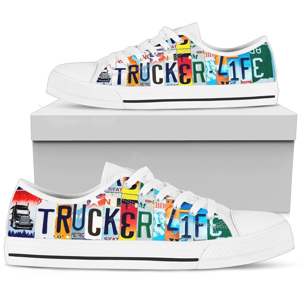 Trucker Life Low Top Shoes Women-KaboodleWorld