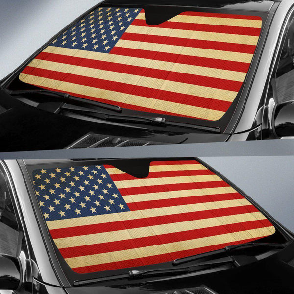 USA Flag Car Sun Shades-KaboodleWorld