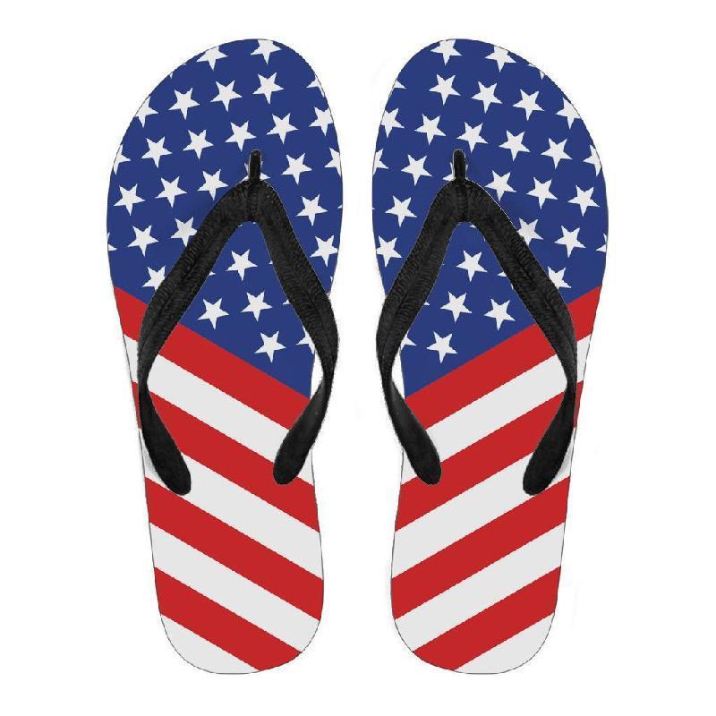 USA Flag Men Flip Flops-KaboodleWorld