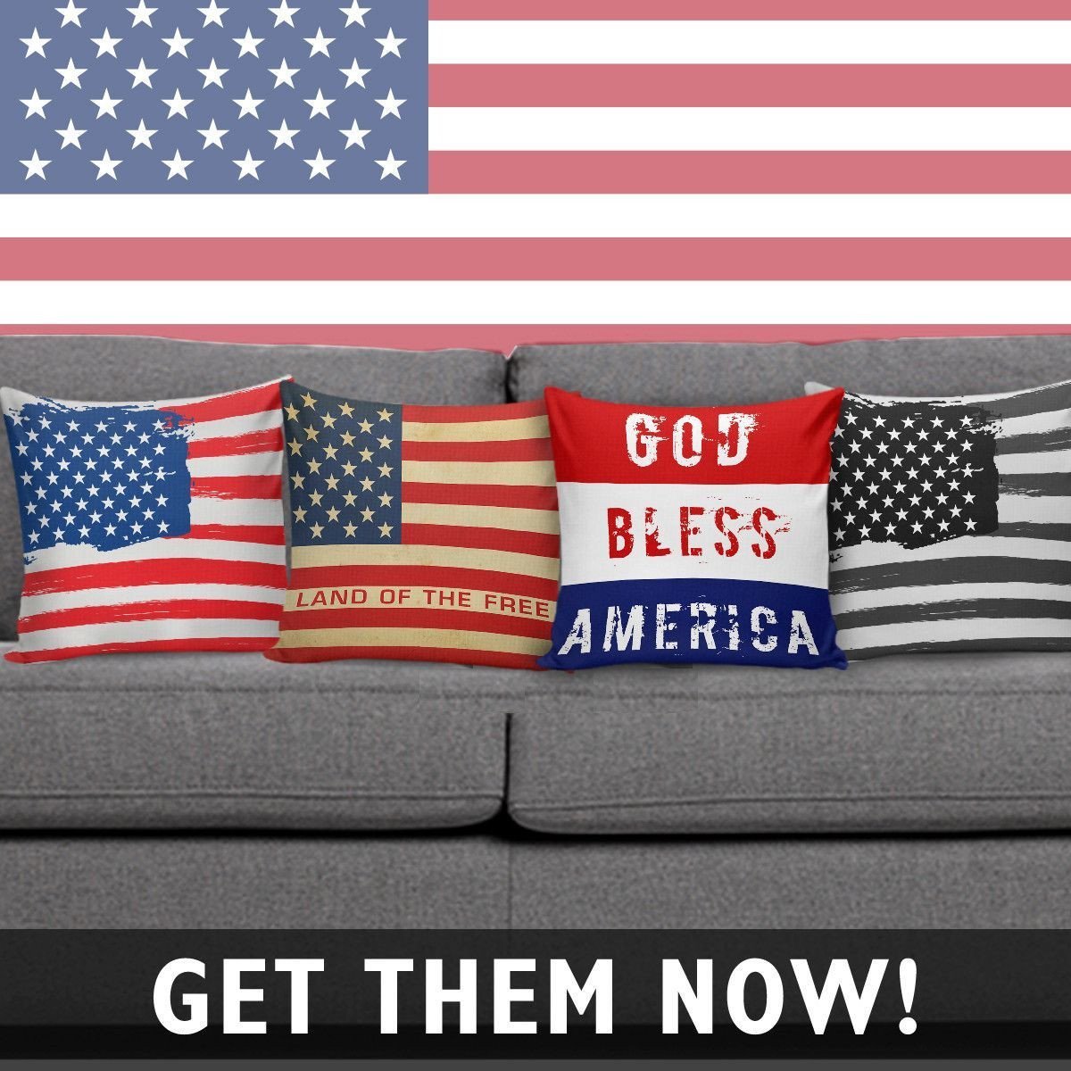 USA Flag Pillows Covers-KaboodleWorld