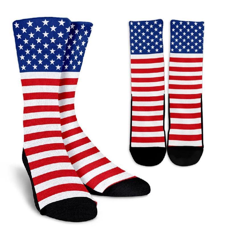 USA Flags Crew Socks-KaboodleWorld