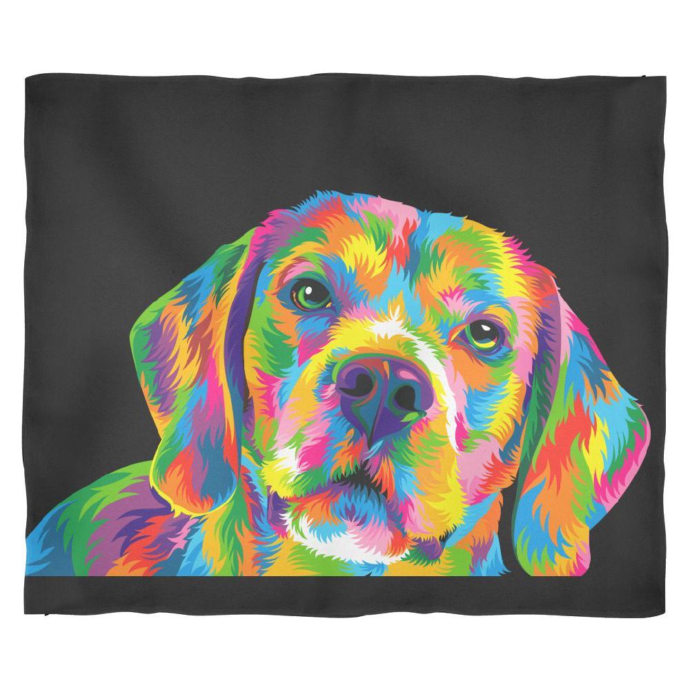 Ultra Soft Black Fleece Blanket With Beagle-KaboodleWorld