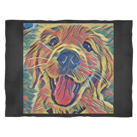 Ultra Soft Black Fleece Blanket with Laughing Dog-KaboodleWorld