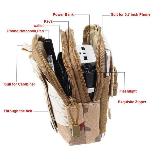 Universal Outdoor Tactical Military Molle Pouch Waist Belt Bag-KaboodleWorld