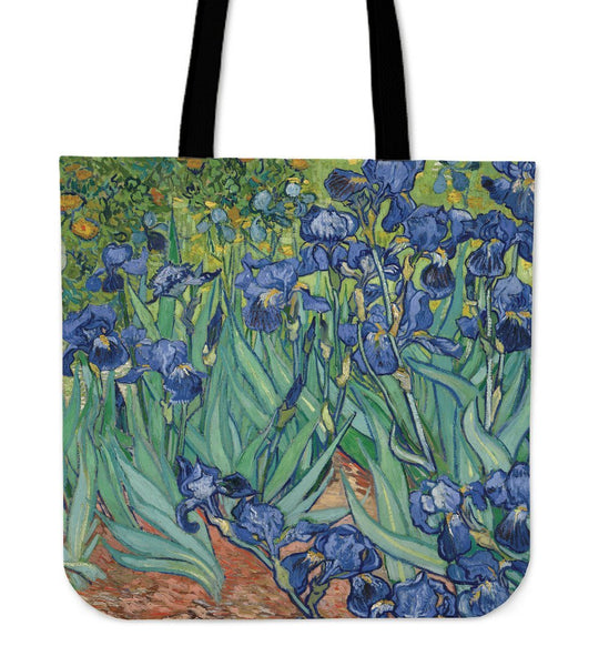Van Gogh Irises Cotton Tote Bag-KaboodleWorld