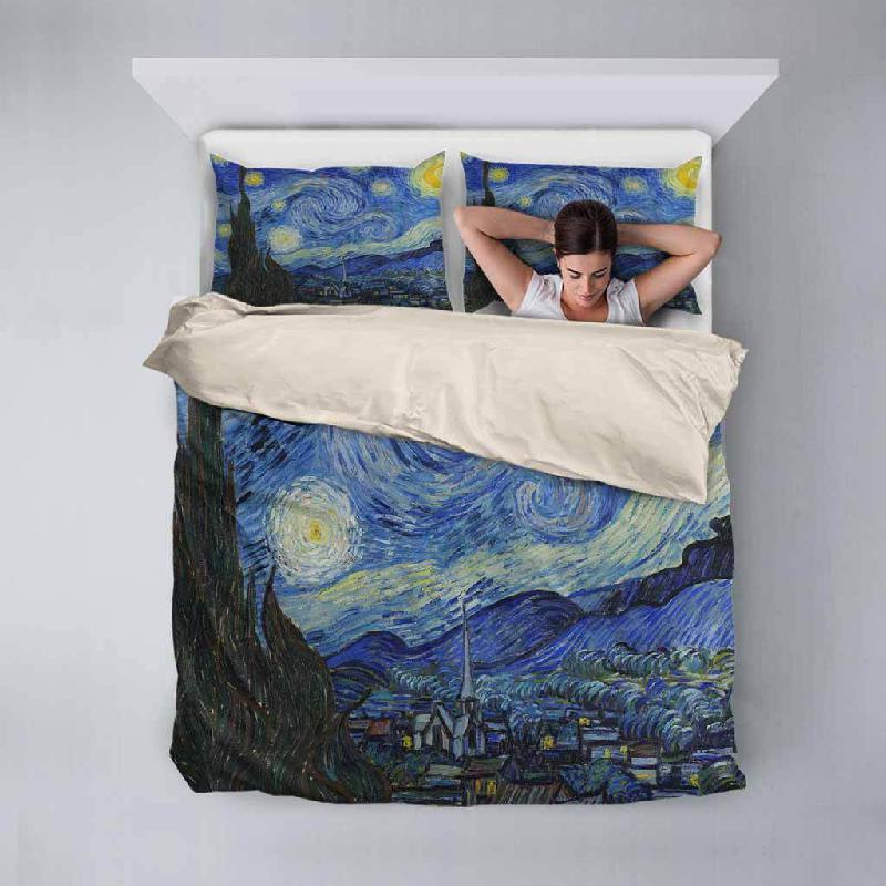 Van Gogh Starry Night Duvet Set-KaboodleWorld