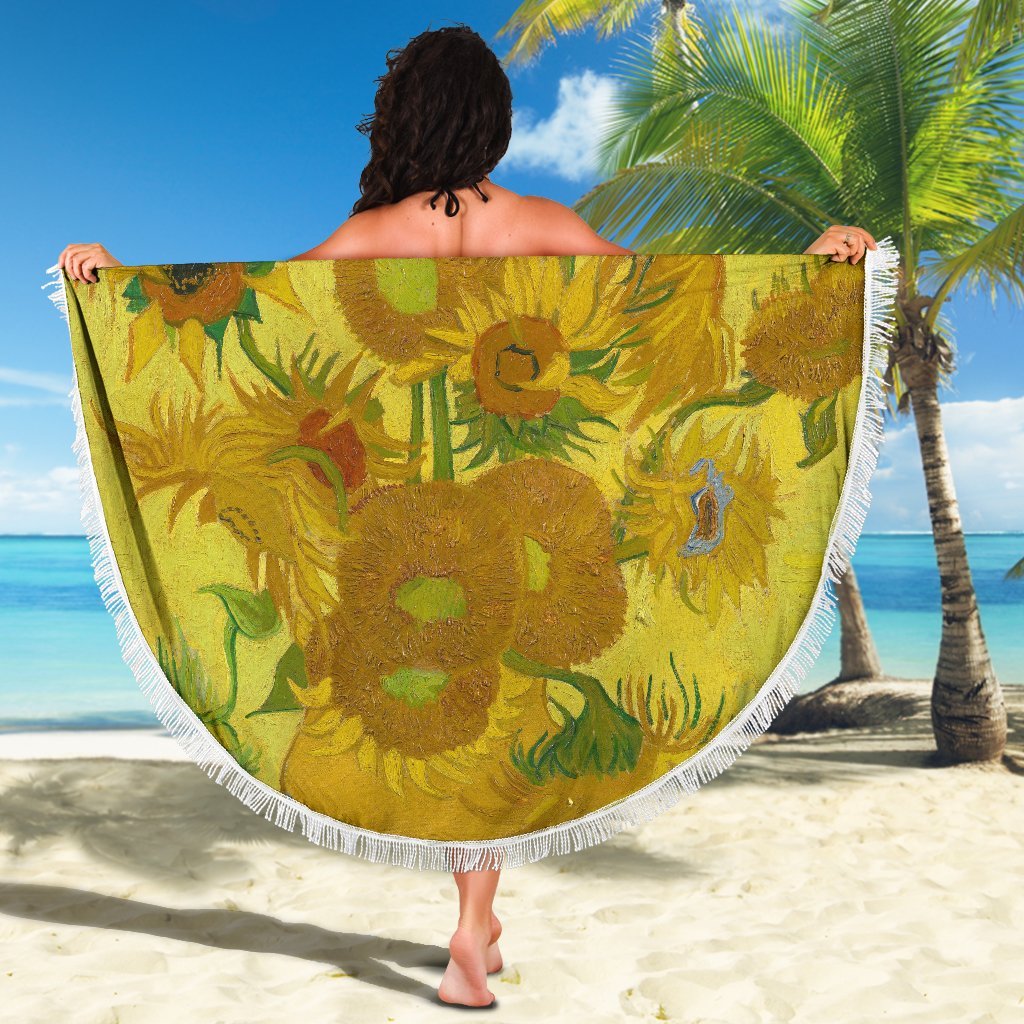 Van Gogh Sunflowers Beach Blanket-KaboodleWorld