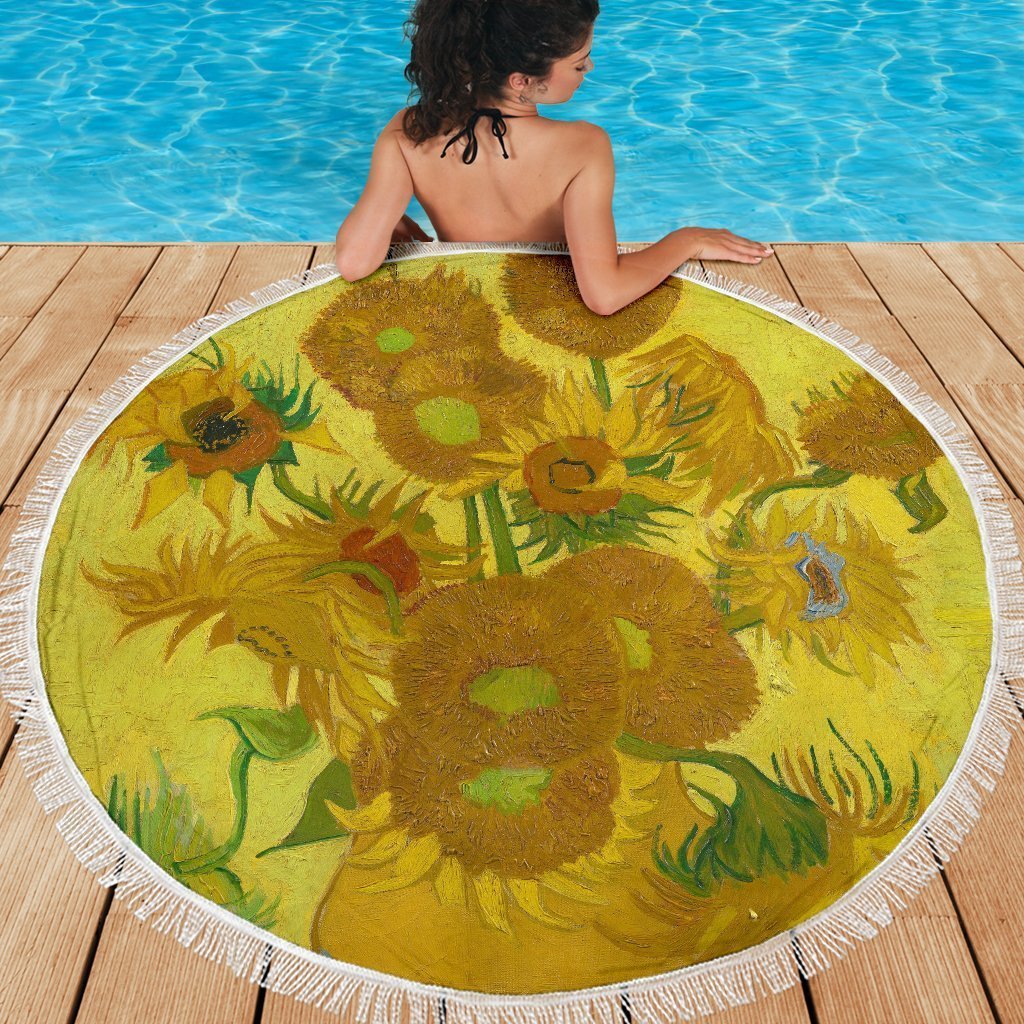 Van Gogh Sunflowers Beach Blanket-KaboodleWorld