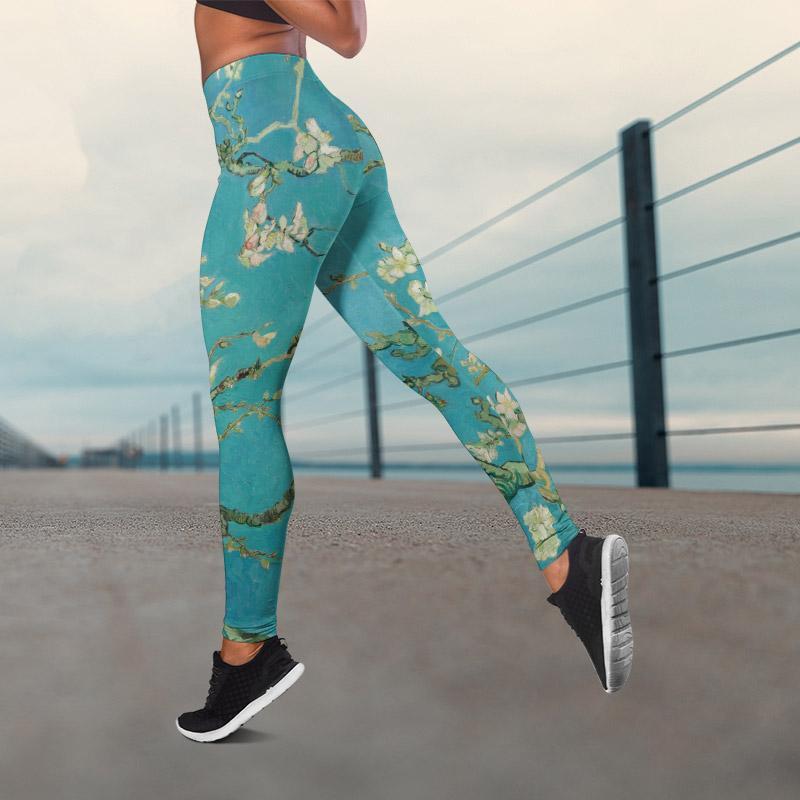 Van Gogh's Almond Blossom Leggings-KaboodleWorld