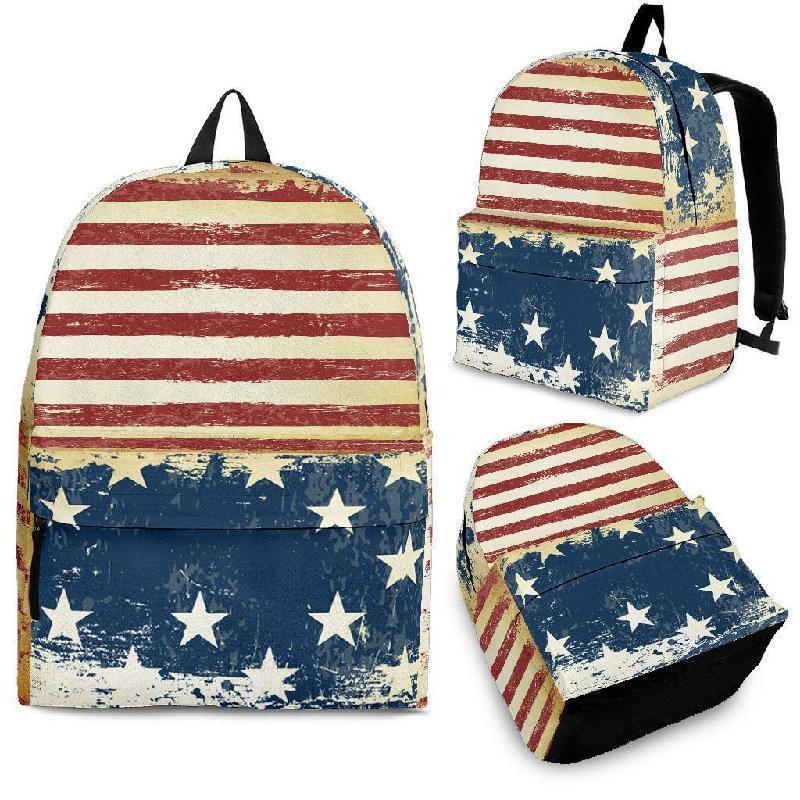 Vintage American Flag Backpack-KaboodleWorld