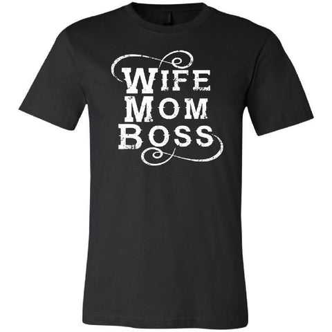 Wife Mom Boss - Bella + Canvas Unisex Jersey Short-Sleeve T-Shirt-KaboodleWorld