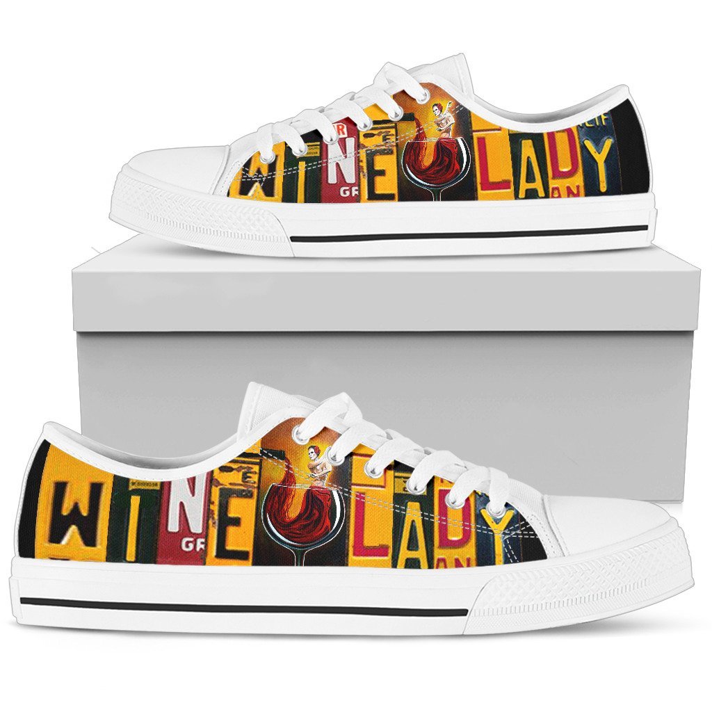 Wine Lady Low Top Shoes-KaboodleWorld