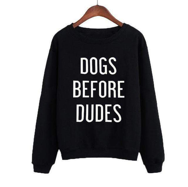 Women's 'Dogs Before Dudes' Sweatshirt-KaboodleWorld