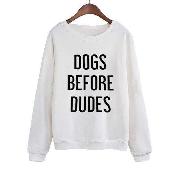 Women's 'Dogs Before Dudes' Sweatshirt-KaboodleWorld