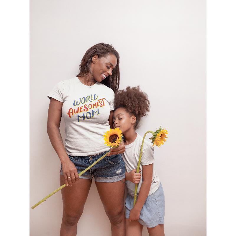 World Awesomest Mom - Bella + Canvas Unisex Jersey Short-Sleeve T-Shirt-KaboodleWorld