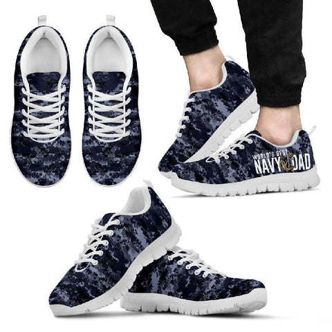 World's Best Navy Dad Sneakers-KaboodleWorld