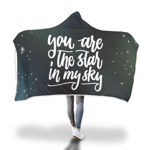 You are the Star in my Sky comfy Hooded Blanket-KaboodleWorld