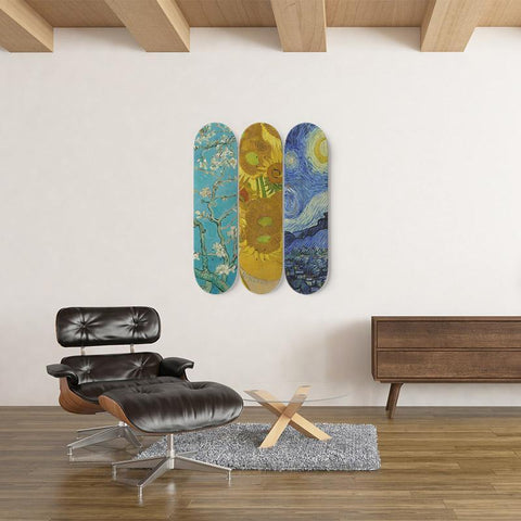 van Gogh Skateboard Wall Art - Combo 1-KaboodleWorld