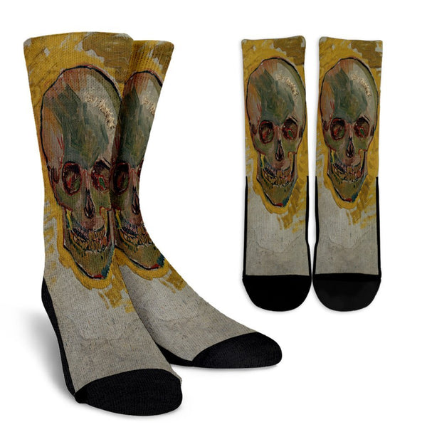 van Gogh Skull Crew Socks-KaboodleWorld