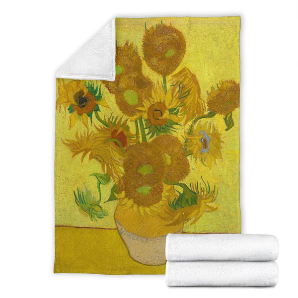 van Gogh Sun Flowers - Ultra Soft Blanket-KaboodleWorld