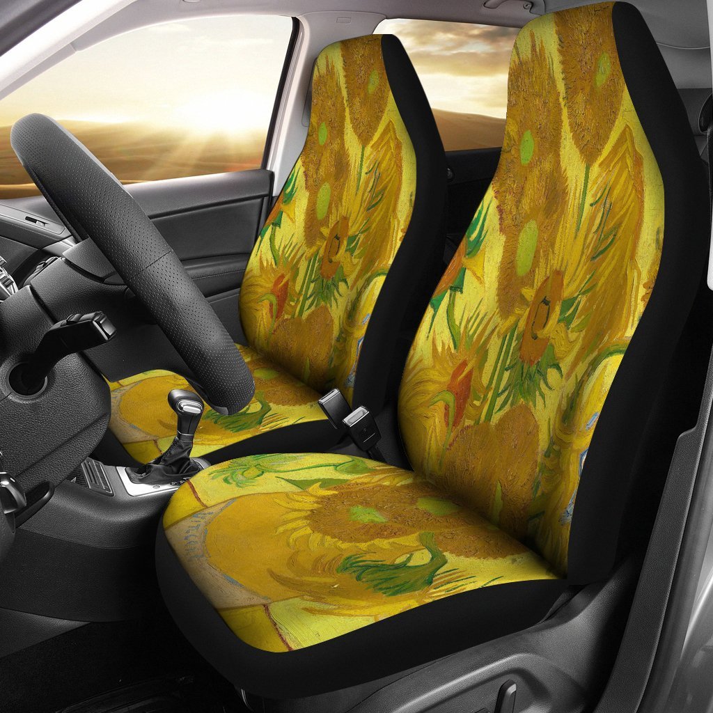 van Gogh Sunflowers Car Seat Covers-KaboodleWorld