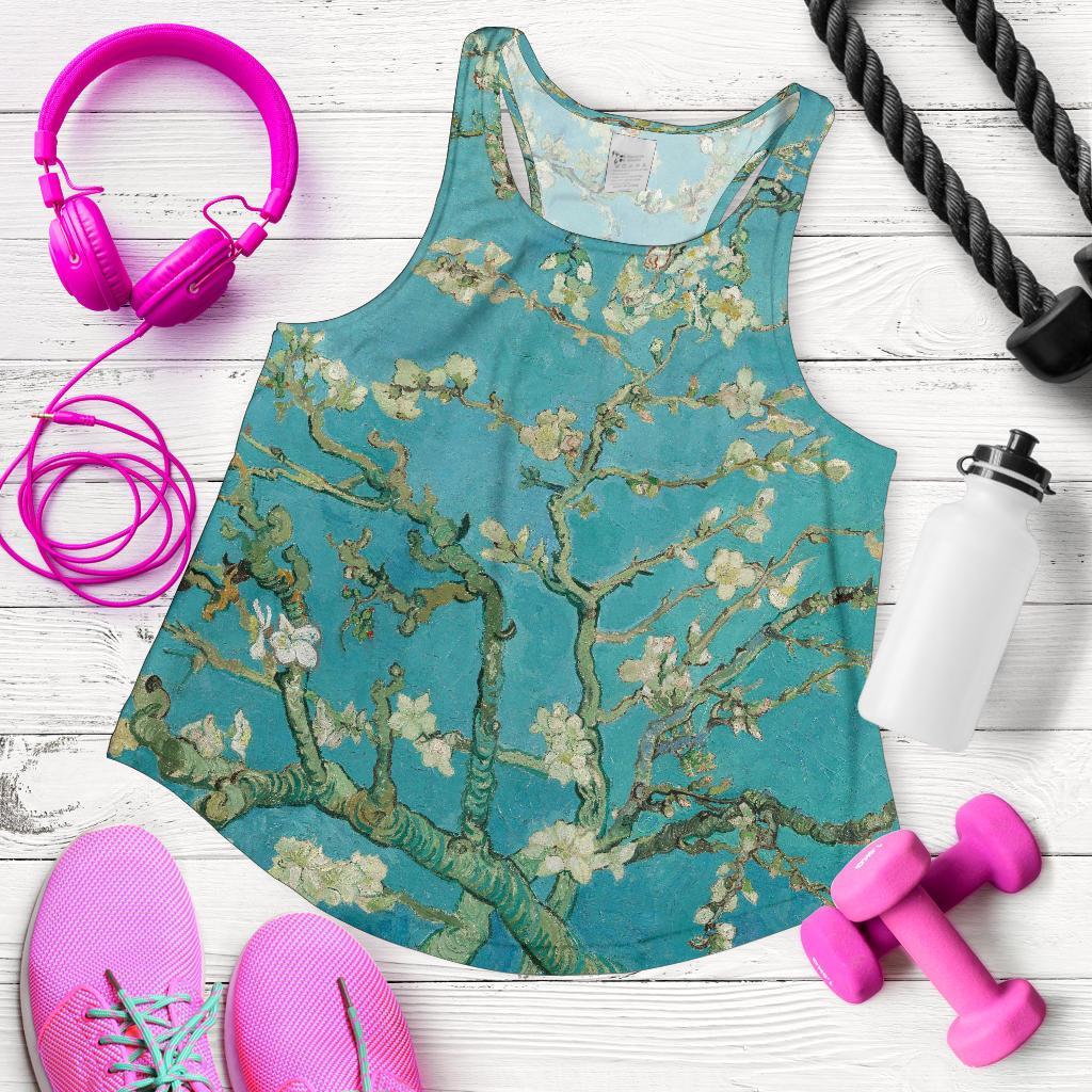 van Gogh's Almond Blossom Racerback Tank Top-KaboodleWorld