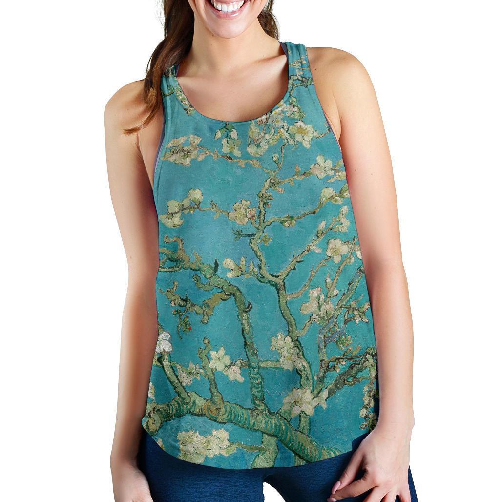 van Gogh's Almond Blossom Racerback Tank Top-KaboodleWorld